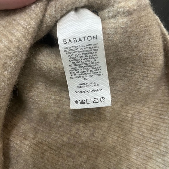 Aritzia Babaton Womens Camel Brown Ribbed Merino Wool Blend Cardigan Sweater XXS - Picture 9 of 12